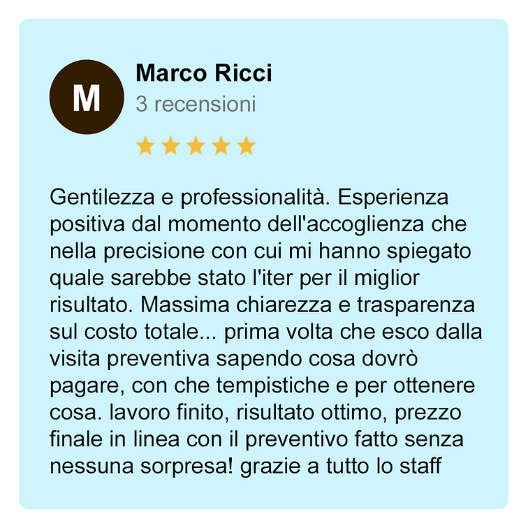 Studio medico dentistico castello rivoli recensioni